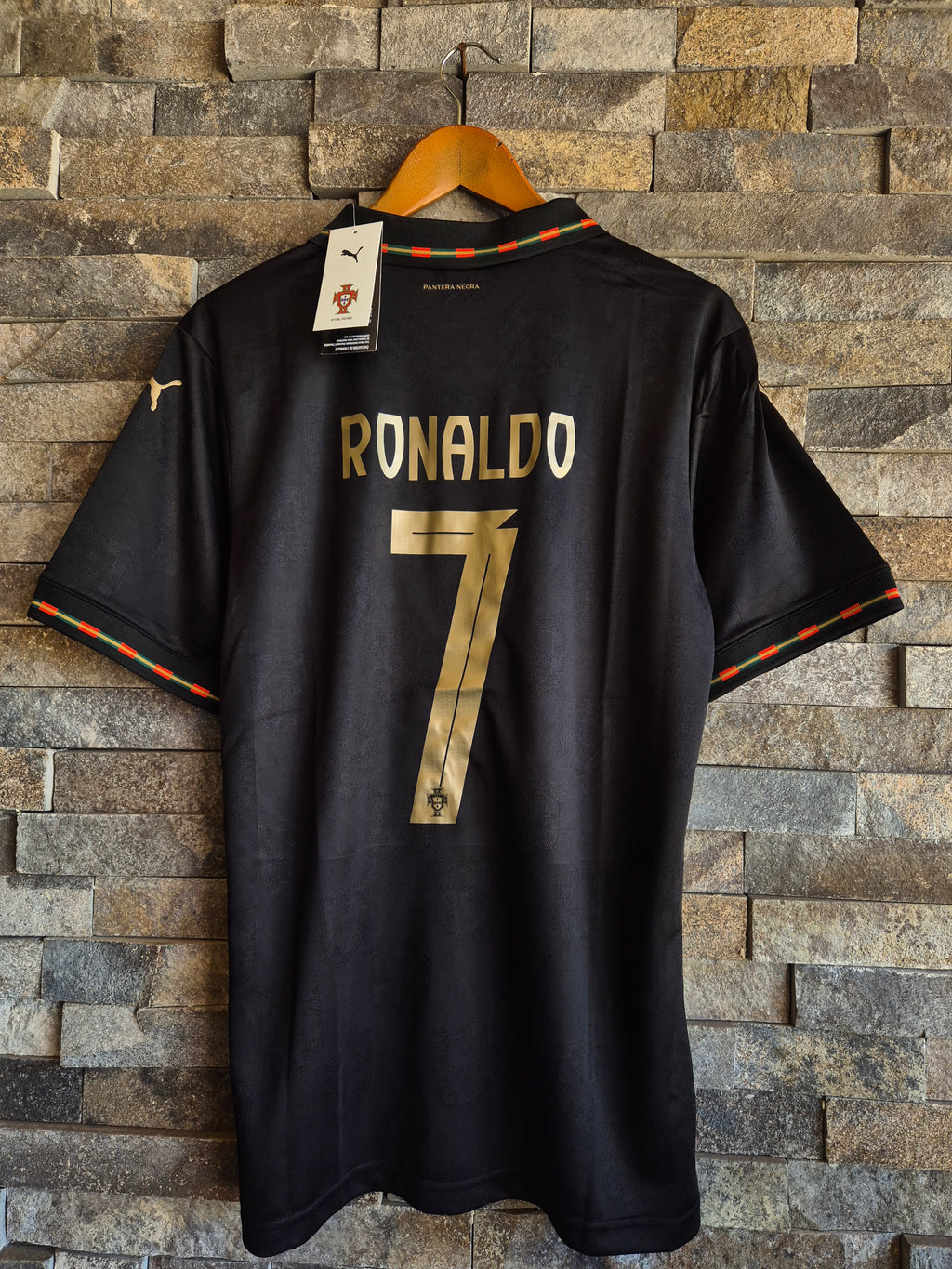 Jersey Portugal Negra Versión Jugador Cristiano Ronaldo #7 | Edición Especial