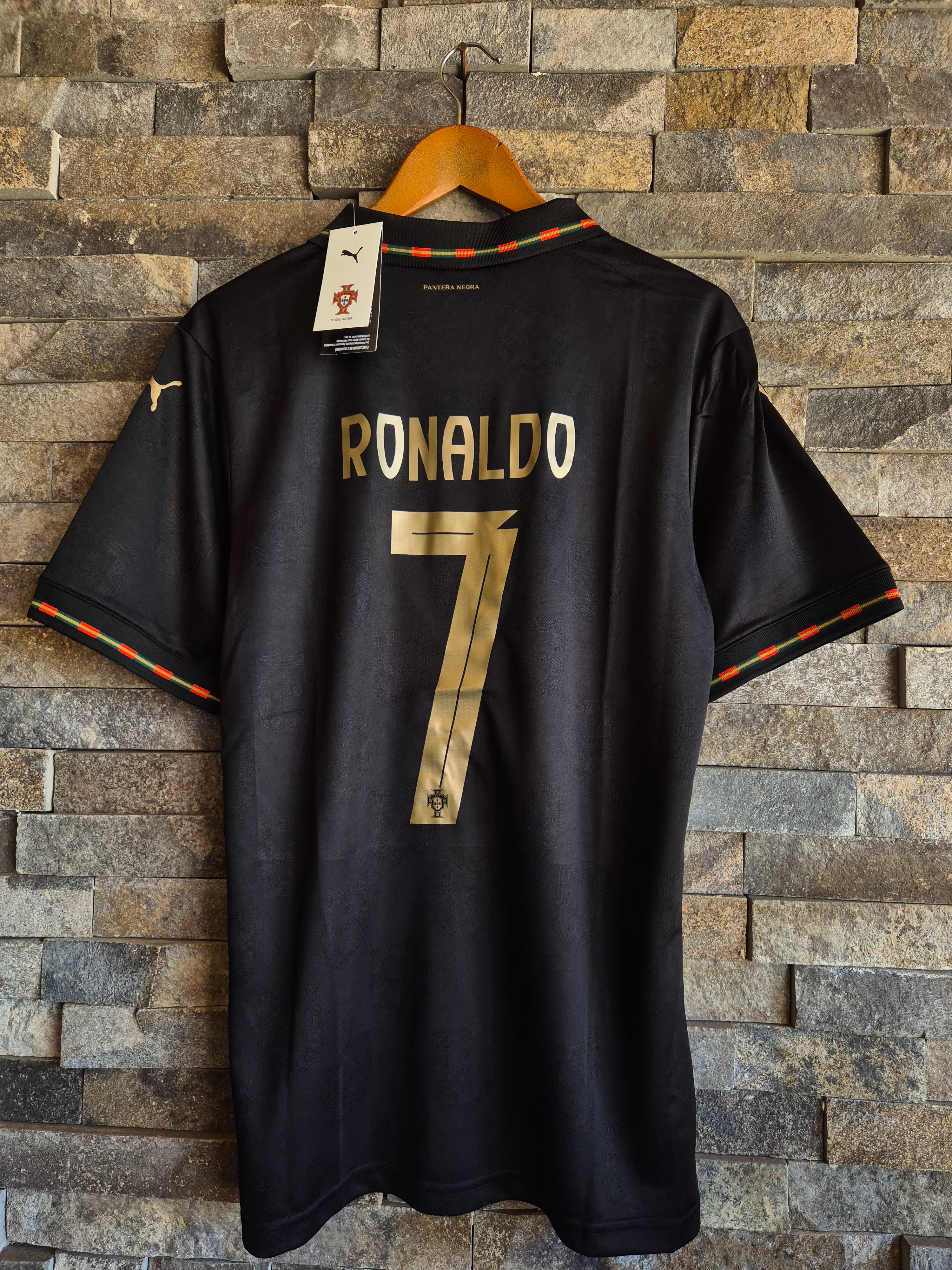 Jersey Portugal Negra Versión Jugador Cristiano Ronaldo #7 | Edición Especial
