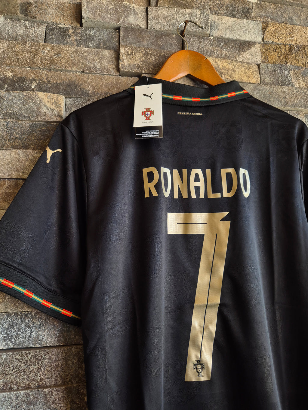 Jersey Portugal Negra Versión Jugador Cristiano Ronaldo #7 | Edición Especial