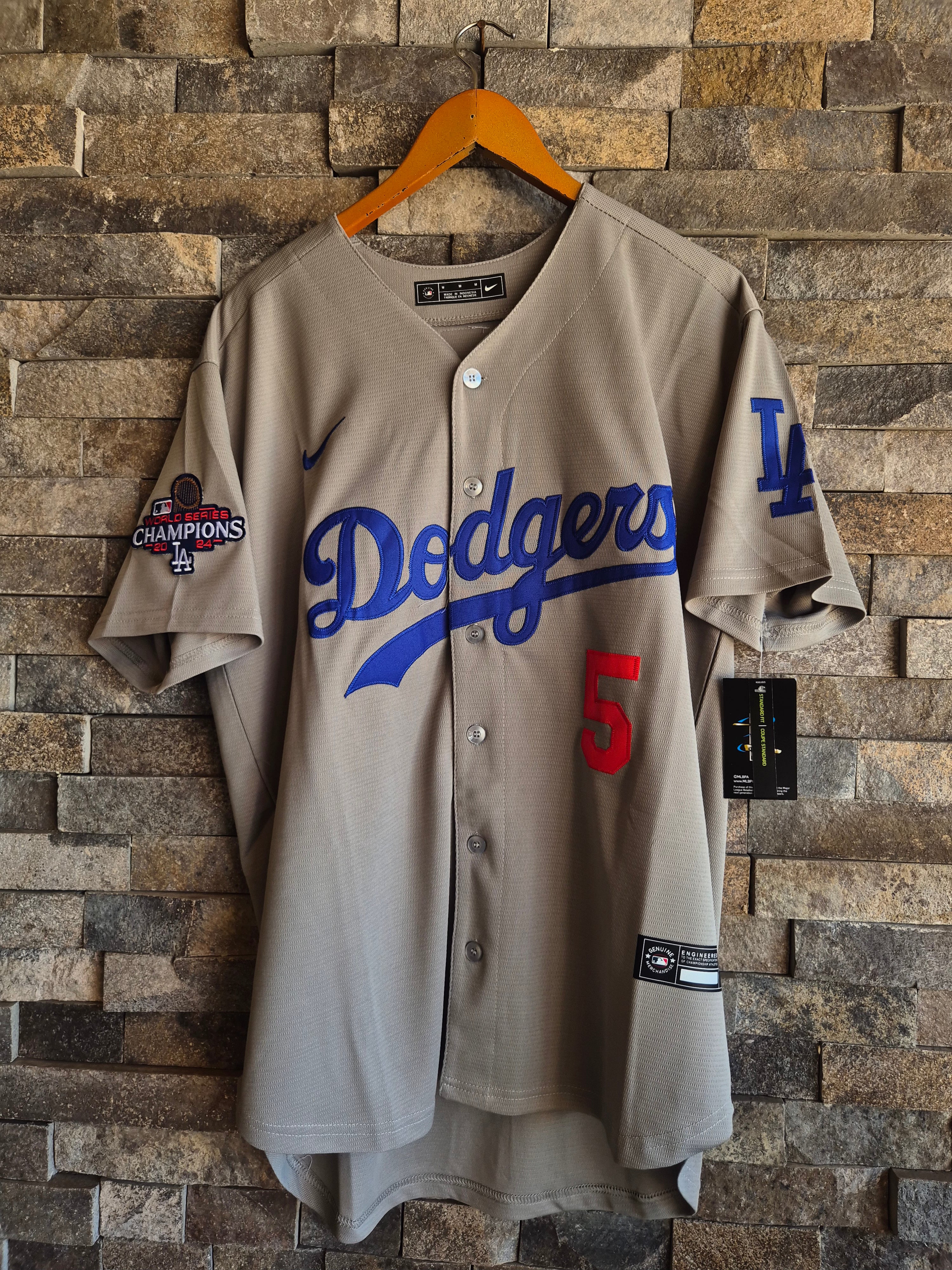 Jersey Oficial Los Angeles Dodgers Gris – Freddie Freeman #5