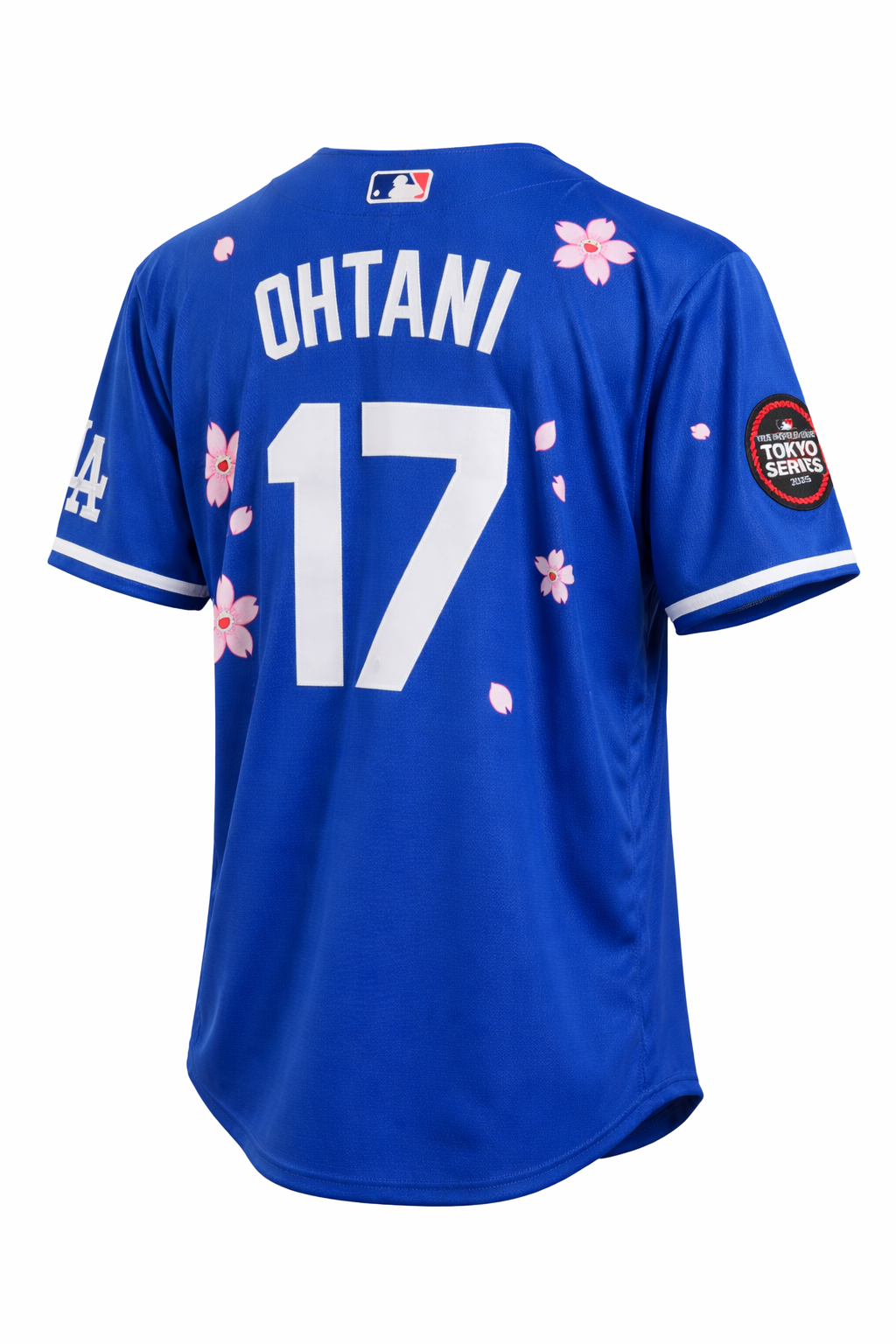 Jersey Oficial Shohei Ohtani #17 – Azul Floral Takashi Murakami x MLB (Edición Especial)