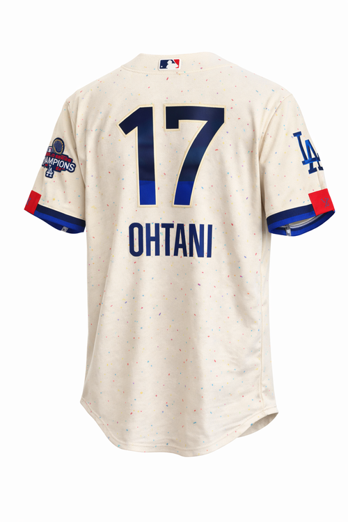 Jersey Oficial de Los Angeles Dodgers – Shohei Ohtani #17, Edición City Connect Serie Mundial 2024 (Campeones)