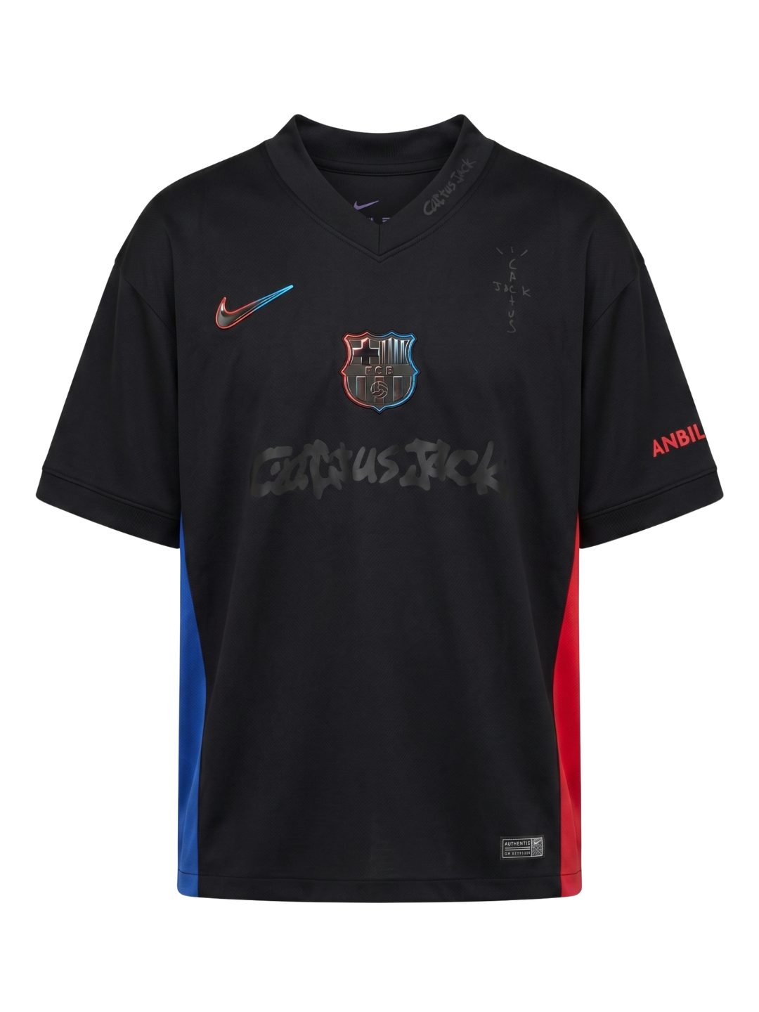Jersey FC Barcelona x Cactus Jack "Black Chrome" Version Fan - Special Edition