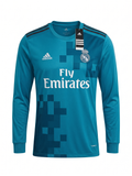 Jersey Real Madrid Visitante 2017/18 - Edición Manga Larga - Teal/Turquesa