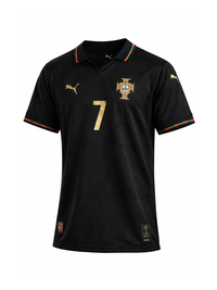 Jersey Portugal Negra Versión Jugador Cristiano Ronaldo #7 | Edición Especial