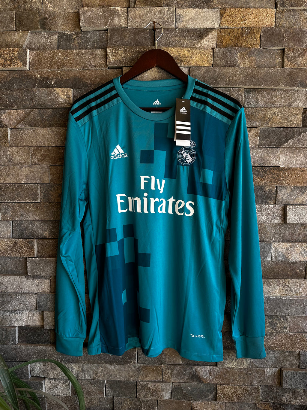 Jersey Real Madrid Visitante 2017/18 - Edición Manga Larga - Teal/Turquesa