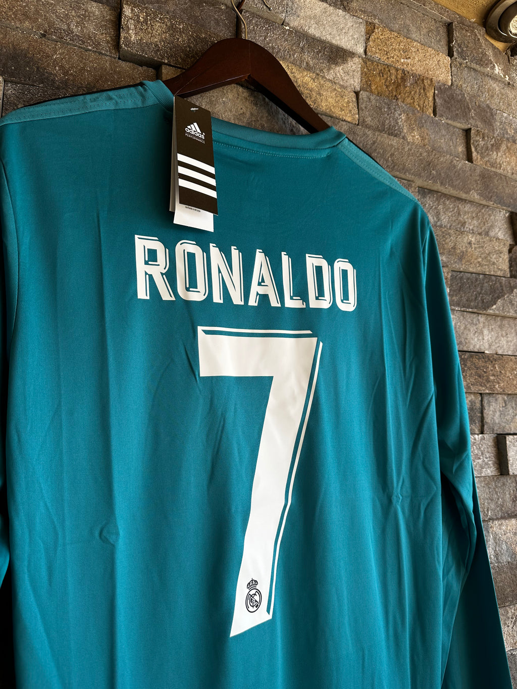 Jersey Real Madrid Visitante 2017/18 - Edición Manga Larga - Teal/Turquesa