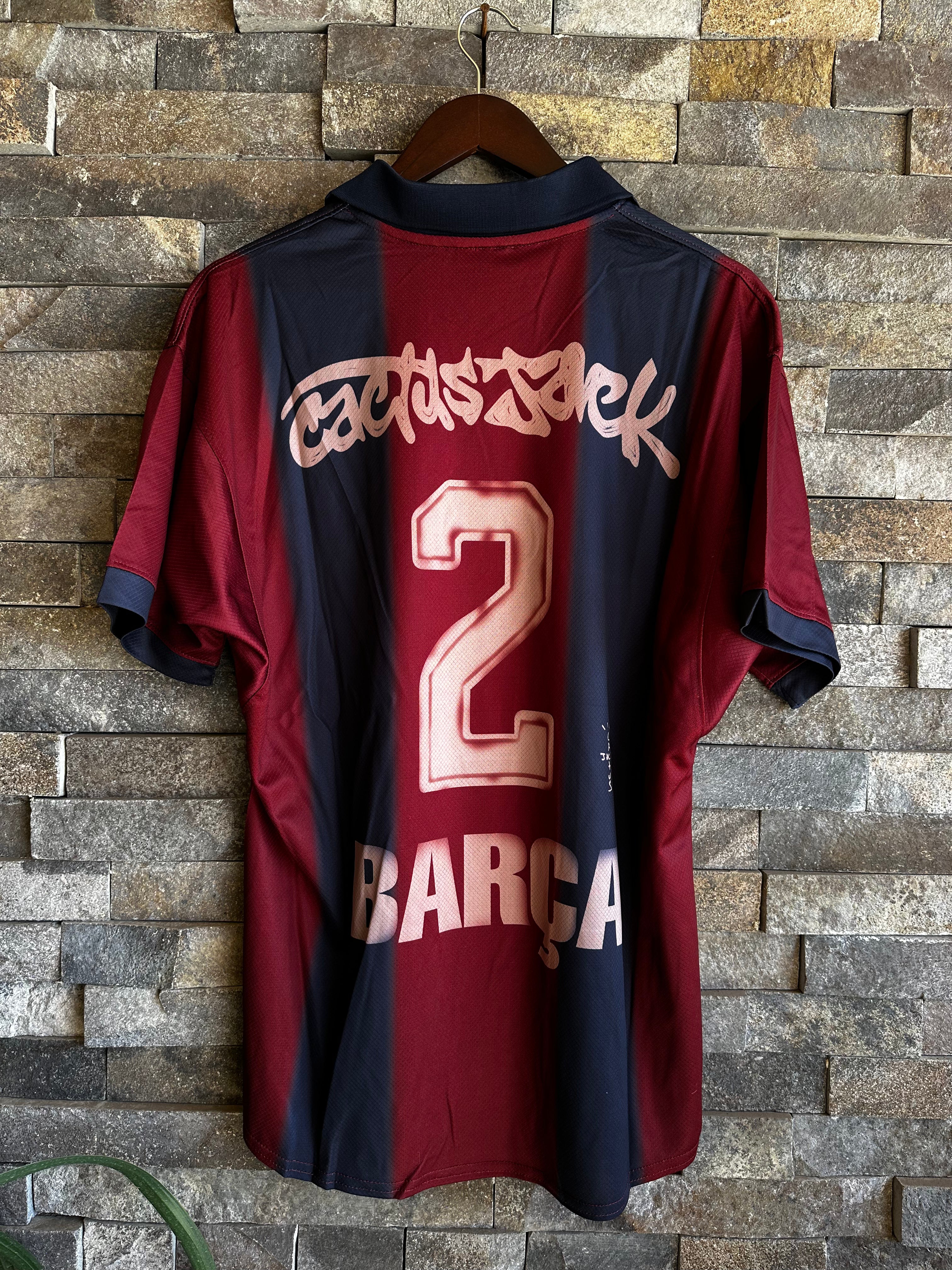 Jersey Barça x Travis Scott - Diseño Cactus Jack Retro Special Edition Oversize Fit