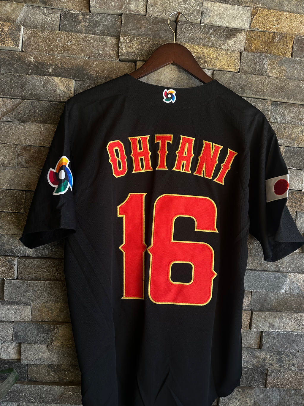 Jersey Shohei Ohtani #16 - Selección de Japón (Samurai Japan) - World Baseball Classic (WBC) 2023 - Edición Visitante (Negro)