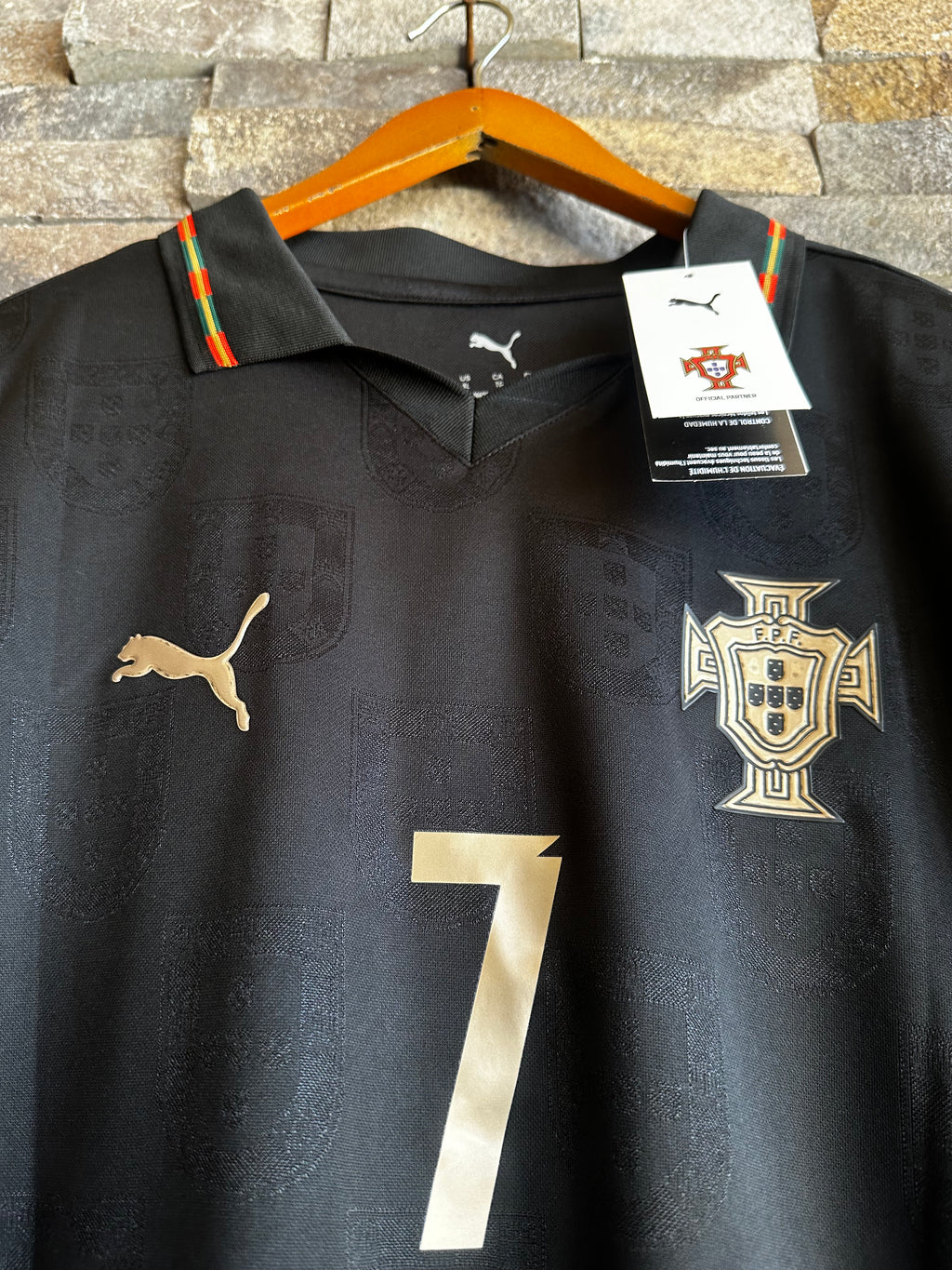 Jersey Portugal Negra Versión Jugador Cristiano Ronaldo #7 | Edición Especial