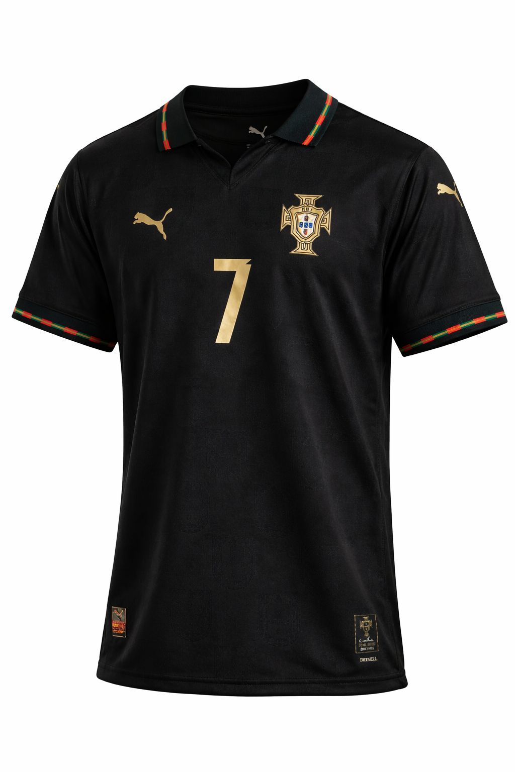 Jersey Portugal Negra Versión Jugador Cristiano Ronaldo #7 | Edición Especial