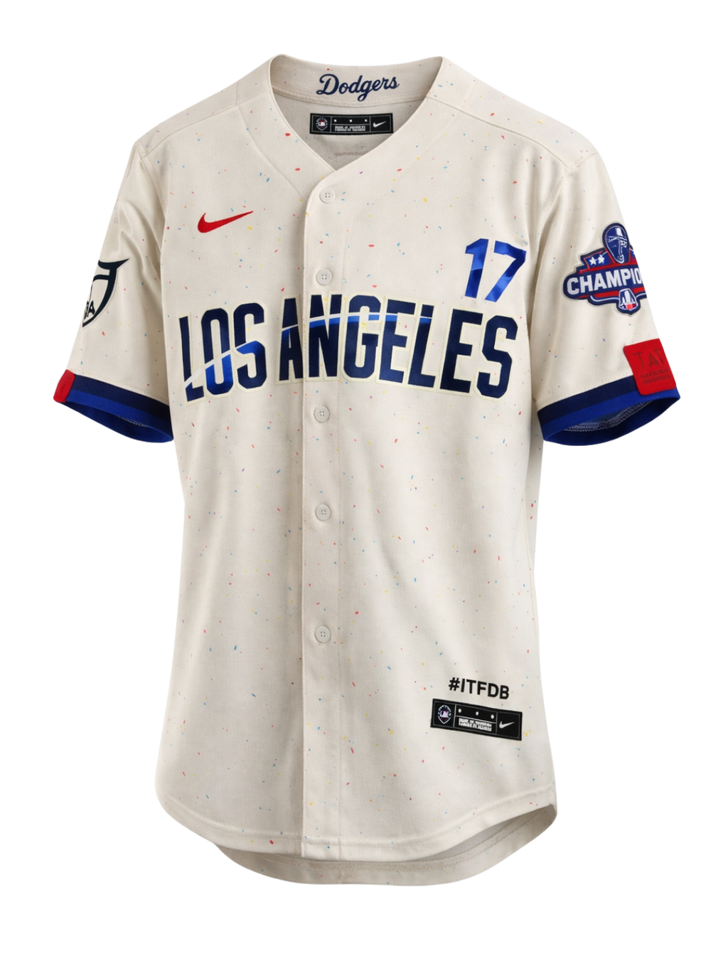 Jersey Oficial de Los Angeles Dodgers – Shohei Ohtani #17, Edición City Connect Serie Mundial 2024 (Campeones)