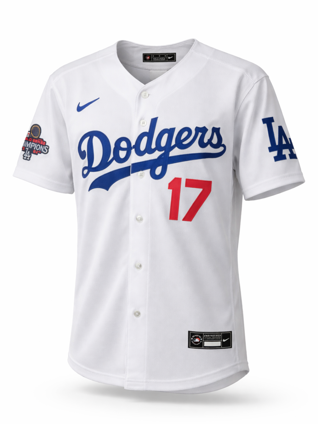Jersey Oficial de Los Angeles Dodgers – Shohei Ohtani #17, Edición Serie Mundial 2024 (Campeones)